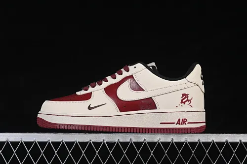 All categories Nk Air Force 1 Air Force series Nk Air Force 1 Low Air Force low-top Nike Air Force 1'07 Low Year of the Horse limited edition Rice-fat rouge Air Force 1 low-top casual sneakers NH0601-514